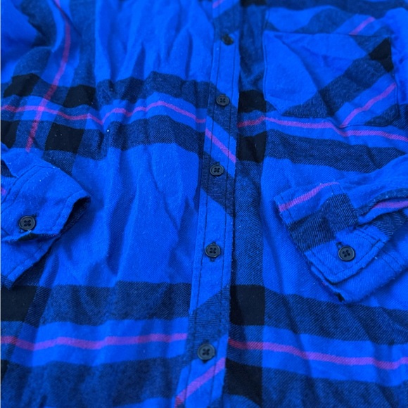 BDG Blue Plaid Button Down Shirt Women’s XS – Urban Outfitters - Picture 5 of 7
